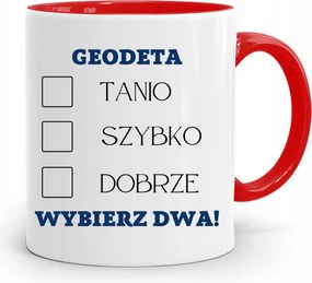 Piros Bögre Földmérőknek Válassz Kettőt! fényképes nyomattal