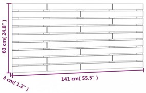 tömör fenyőfa fali fejtámla 141x3x63 cm