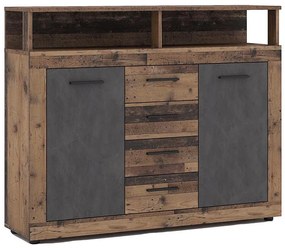 RUNA komód sötétbarna/antracit