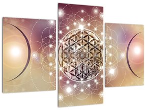 Kép - Mandala elemekkel (90x60 cm)
