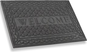 Lábtörlő 3d bejárati ajtóhoz erős 45 x 75 cm Fekete Csúszásgátló