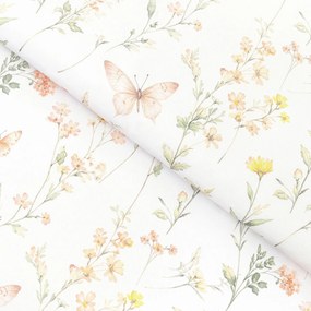 Goldea teflon szövet terítőknek - pillangós kert 160 cm