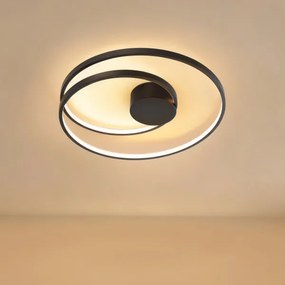 Brilagi- LED dimmelhető mennyezeti lámpa TWISTER LED/48W/230V Ø 50 cm fekete +távirányító