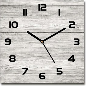 Csendes üveg falióra Fa háttér 30x30 cm