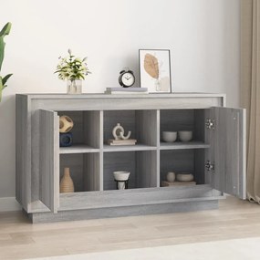 szürke sonoma színű szerelt fa tálalószekrény 102x35x60 cm