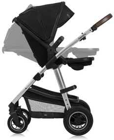Lionelo - AMBER 2 az 1-ben kombinált babakocsi, fekete/ezüst