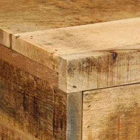 tömör nyers mangófa falra szerelhető TV-szekrény 80x30x19 cm