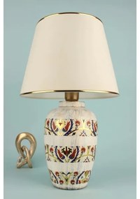 Asztali lámpa RAMZES 1xE27/40W/230V krémszínű/arany