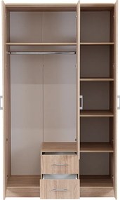 Miami gardróbszekrény 120x205 cm sonoma tölgy-sonoma tölgy