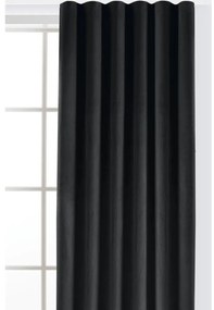 Fekete bársony dimout (részleges sötétítő) függöny 140x250 cm Velto – Filumi