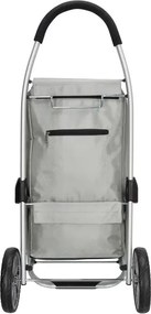 Ezüst prémium bevásárlókocsi kerekeken "Aluman"