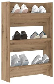 Cipőszekrény polcokkal Artisan tölgy 60 x 18 x 90 cm Faanyag
