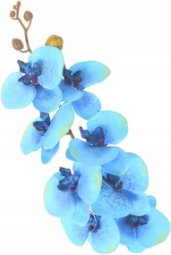 Orchidea szatén kék művirág virágtartó csokor kompozíció