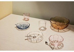 Világoskék üveg desszertes tányér készlet 2 db-os ø 16 cm Lily – Holmegaard