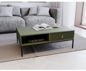 SUE dohányzóasztal, zöld/fekete