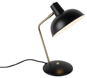 Retro asztali lámpa fekete, bronz - Milou