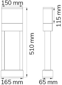Wofi 12225 - LED Házszám DIEGO LED/10,5W/230V 3000K IP54