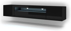 TV asztal/szekrény Aurora 200 (fényes fekete) (LED). Akció -17%. 1057712