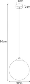 KAJA K-4912 ISLA Fekete Színű Függeszték 1xE27 15W IP20