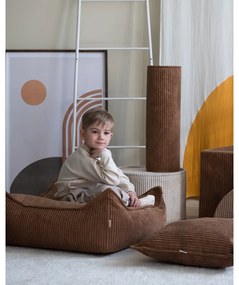 Barna kordbársony gyerek babzsákfotel Square – Wigiwama