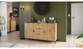 LORA komód fiókokkal és ajtókkal, artisan tölgy