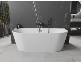 Mexen Oval+, falhoz szabadon álló kád 170 x 80 cm, fehér fényes, fekete matt, 52681708000-70