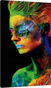 Vászonkép Színes Nő Haj Színek Festmény 70x120 cm