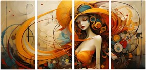 Absztrakt kép Nagy kép a nappaliba Portré Fali dekoráció 60x120