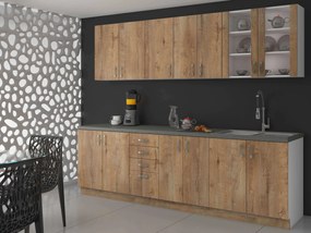 Sarok alsó konyhaszekrény Sylrona 89 x 89 DN 1F BB (tölgy lefkas+ fehér). 1032941