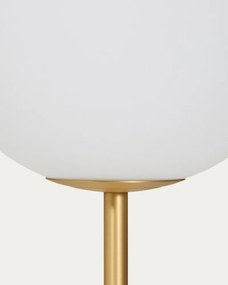 Fehér-aranyszínű állólámpa üveg búrával (magasság 165 cm) Brisia – Kave Home