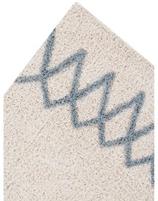 Kék-krémszínű mosható kézi szövésű pamut szőnyeg 120x160 cm Atlas Natural – Lorena Canals