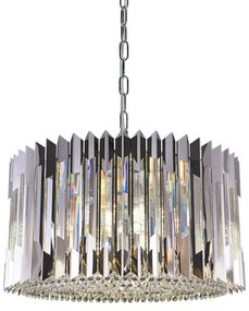 Csillár láncon RITZ 12xE14/40W/230V átm. 54 cm fényezett króm