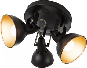 Fekete 3xE14/40W/230V spotlámpa