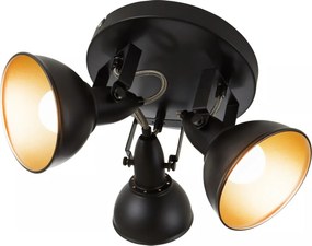 Fekete 3xE14/40W/230V spotlámpa