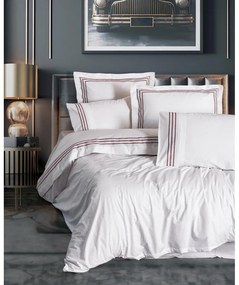 Fehér egyszemélyes renforcé pamut ágyneműhuzat 140x200 cm Red Heritage Lines – Mila Home Luxury