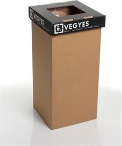 Szelektív hulladékgyűjtő, 20 l, RECOBIN Mini, fekete (URE022)