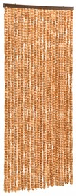okkersárga és fehér zsenília rovarfüggöny 90 x 220 cm