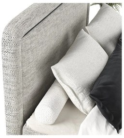 Világosszürke boxspring ágy 180x200 cm Dove – Maison de Rêve