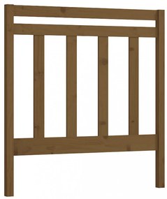 mézbarna tömör fenyőfa ágyfejtámla 95 x 4 x 100 cm