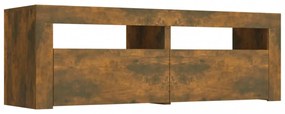 füstös tölgy színű TV-szekrény LED-ekkel 120 x 35 x 40 cm
