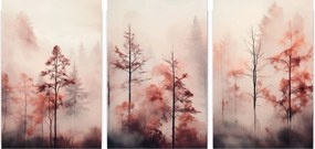 Poszterek Falra Erdő A Ködben Szett 3 Képek Hálószoba Keret nélkül 70x50