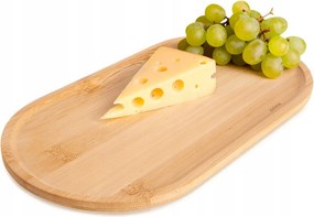 Bambusz Tányér Uzsonnás tálca tálaló előétel 28x15 cm