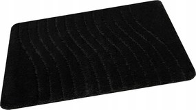 Fürdőszobaszőnyeg Wc-hez Csúszásgátló Fekete Hullámos Sara Szőnyeg 50x60 cm