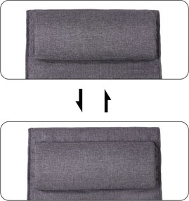 Hintaszék 5 irányban állítható lábtartóval, maximális terhelés 150 kg