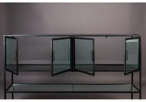 Fekete fém tálalószekrény 150x90 cm Boli – Dutchbone