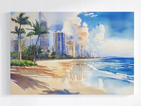 Poszter Tájkép Város Tengerpart Óceán Felhőkarcolók Ausztrália 60x40