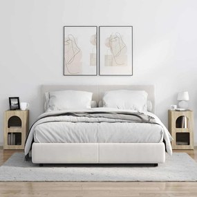 vidaXL Éjjeli asztal 2 pcs Sonoma tölgy 29.5 x 35 x 50 cm Faanyag