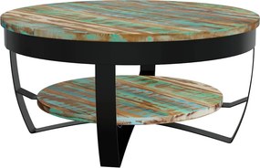 vidaXL tömör újrahasznosított fa dohányzóasztal 65 x 32 cm