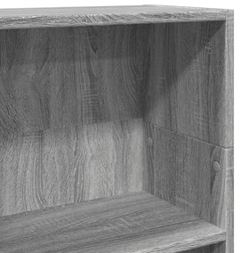szürke sonoma színű szerelt fa könyvespolc 40 x 24 x 109 cm