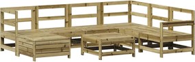 vidaXL 8 részes impregnált fenyőfa kerti kanapészett